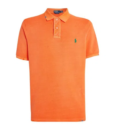 Polo Ralph Lauren Weathered Polo Shirt In Orange