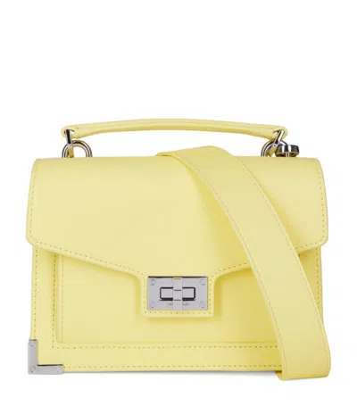 The Kooples Small Leather Emily Cross-body Bag In Yellow