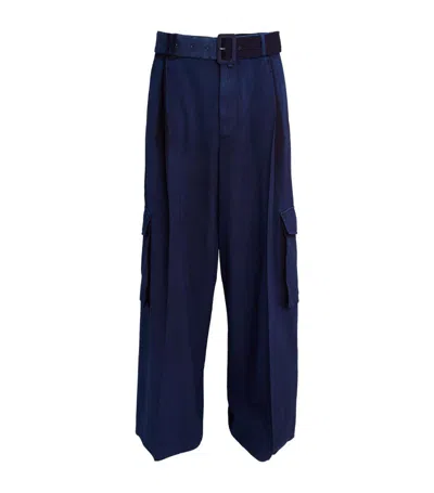 Dries Van Noten Stretch-wool Paulson Trousers In Blue