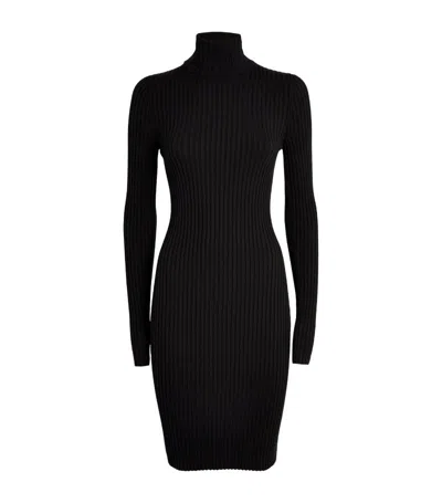 Wolford Virgin Wool-cotton Mini Dress In Black