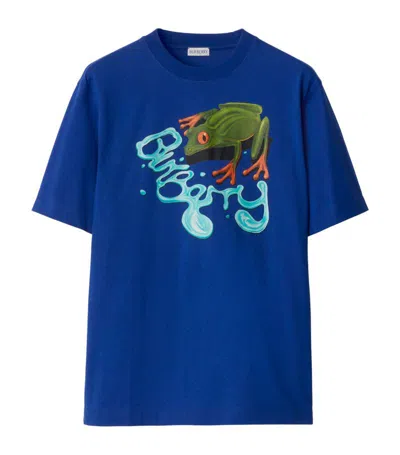 Burberry Frog Cotton T-shirt In Knight