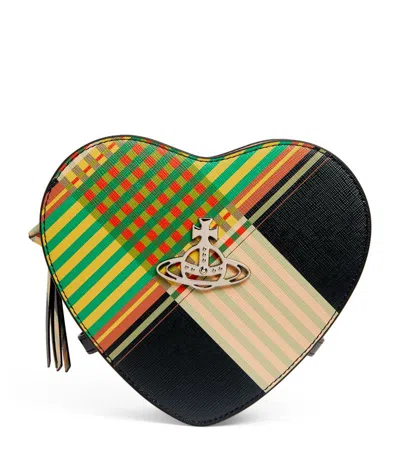 Vivienne Westwood Belle Heart Frame Printed Top Handle Bag In Combat Tartan