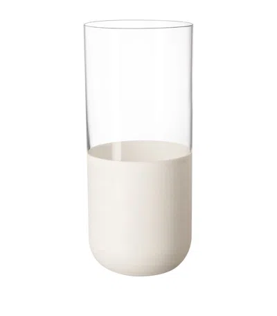 Villeroy & Boch Set Of 4 Manufacture Rock Blanc Long Drink Tumblers (430ml) In White