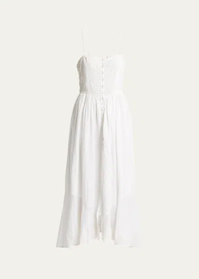 Isabel Marant Erika Embroidered Sleeveless Maxi Dress In White