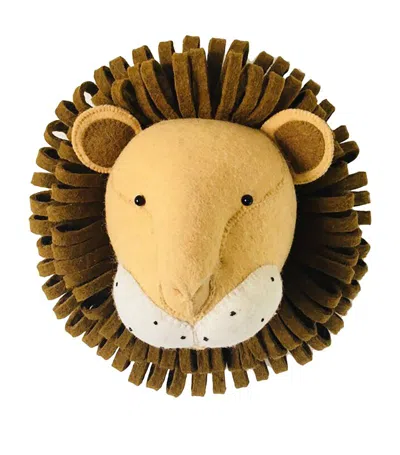 Fiona Walker Lion Head Decoration (45cm) In Brown