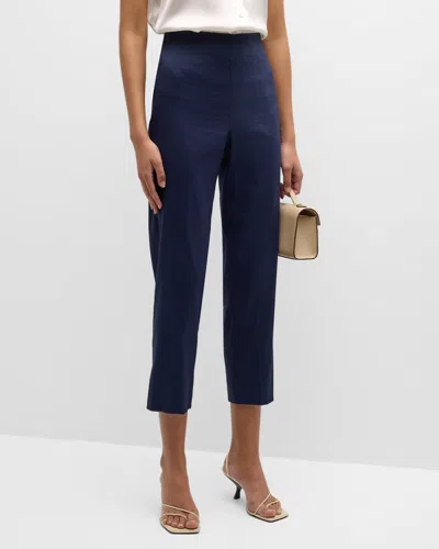 Kobi Halperin Tori Cropped Straight-leg Pants In Navy