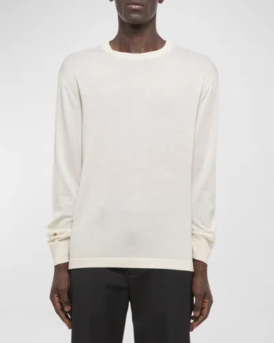 Helmut Lang Men's Sweater With Curved Sleeves In Ivory