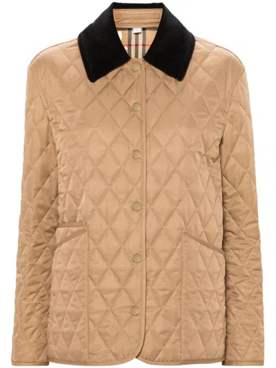 Burberry Dranefeld Quilted Jacket In Beige