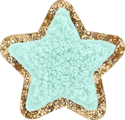 Stoney Clover Lane Cotton Candy Mini Glitter Varsity Star Patch In Brown