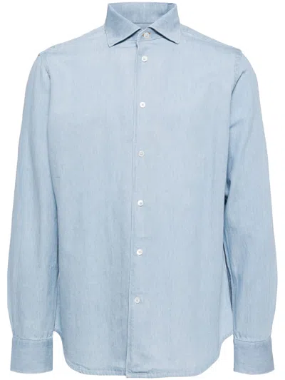 Paul Smith Button-up Denim Shirt In Blue