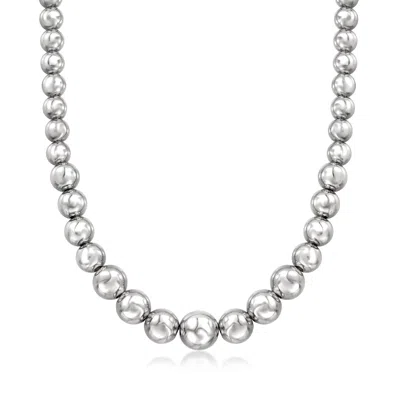Ross-simons Italian Sterling Silver Graduated Bead Necklace