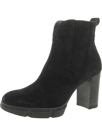 Paul Green Oakley Womens Faux Suede Casual Ankle Boots In Black