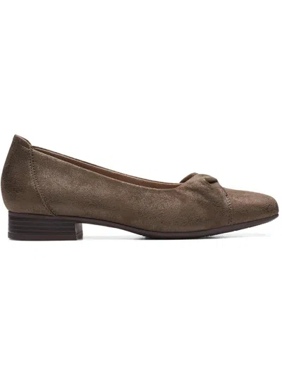 Clarks Tilmont Dalia Womens Faux Suede Slip On Loafers In Brown