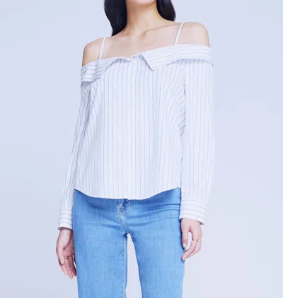 L Agence Women's Larisa Off-the-shoulder Blouse In Blue