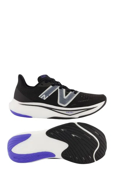 New Balance Women's Fuelcell Rebel V3 Running Shoe In Black/blue