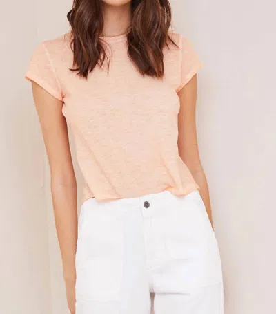 Bella Dahl Baby Crew Tee In Apricot In Pink