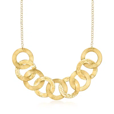 Ross-simons Italian 18kt Gold Over Sterling Interlocking Circle Necklace