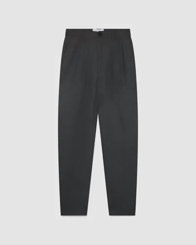 Wax London Men's Pleat Trousers In Dark Grey In Black
