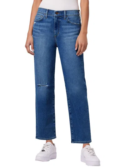 Joe's Womens Tomboy Distressed Slim Jeans In Blue