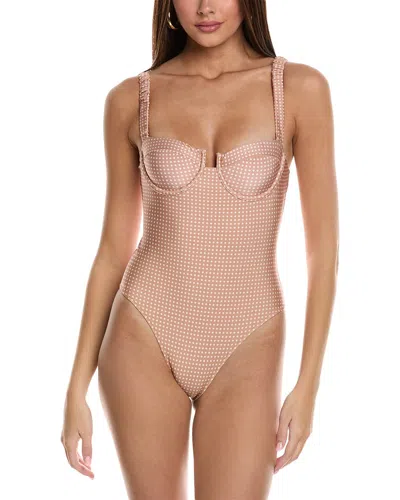 Solid & Striped The Verona One-piece In Beige