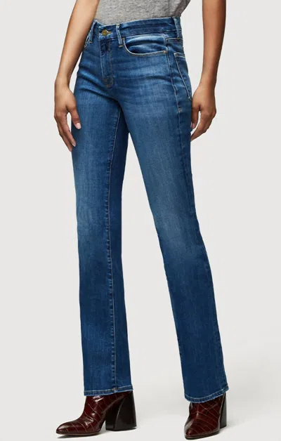 Frame Le Mini Boot Jeans In Poe In Blue