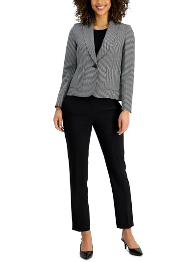 Le Suit Petites Womens Woven 2pc Pant Suit In Black