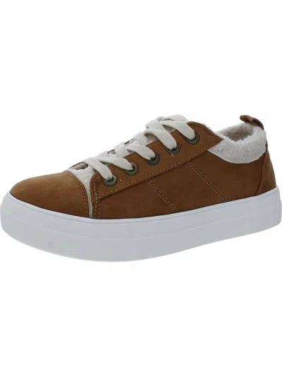 Soda Endear-g Womens Faux Suede Low Top Casual And Fashion Sneakers In Brown