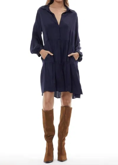 Young Fabulous & Broke Brooks Silky Dress In Midnight Wash In Multi