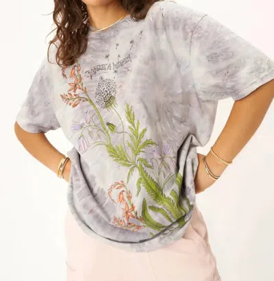 Project Social T Make A Wish Dyed Relaxed Tee In Misty Skies Tie Dye In Grey