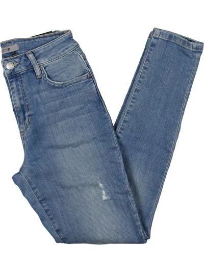 Joe's Womens Curvy Distressed Skinny Jeans In Blue