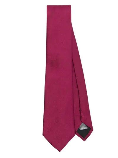 Paul Smith Classic Silk Necktie In Purple