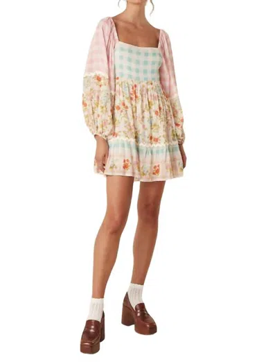 Spell Flora Tunic Dress In Pastel In Multi