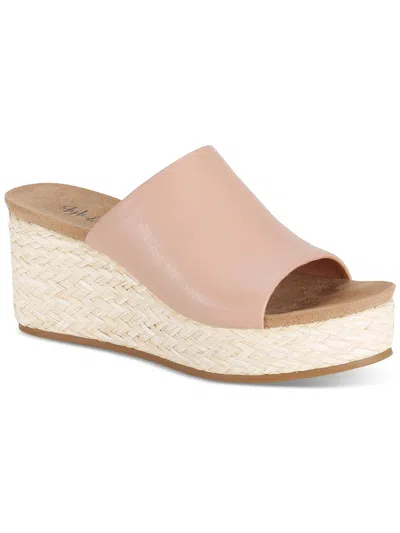 Style & Co Larissaa Womens Faux Leather Slip On Espadrilles In Beige