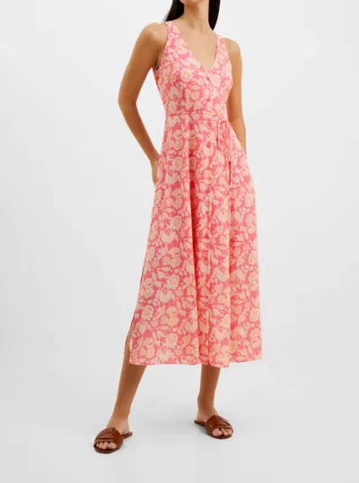 French Connection Cosette Verona Crepe Dress In Camelia Rose In Pink