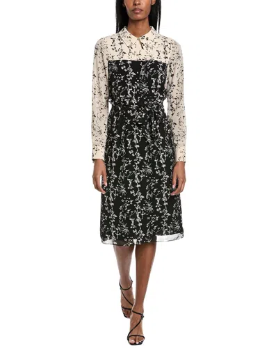 Mikael Aghal Belted Shirtdress In Black