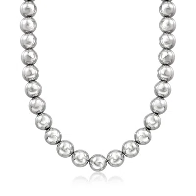 Ross-simons Italian 14mm Sterling Silver Bead Necklace