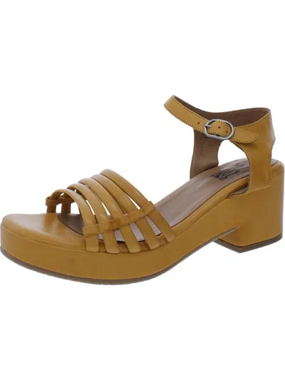 Miz Mooz Graciela Womens Leather Ankle Strap Heels In Brown