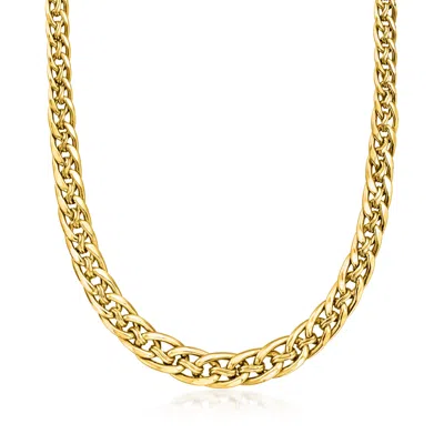 Ross-simons 14kt Yellow Gold Graduated Multi-oval And Curb-link Necklace