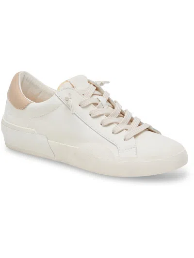 Dolce Vita Zina Foam 360 Womens Leather Low Top Casual And Fashion Sneakers In White