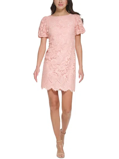 Jessica Howard Womens Lace Short Sheath Dress In Pink
