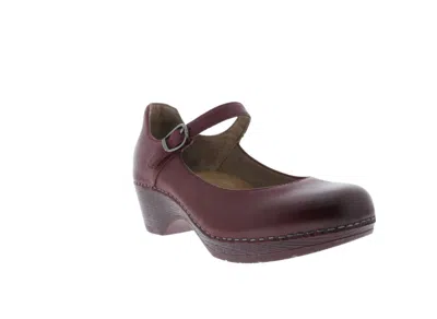 Dansko Women's Marla Comfort Shoes In Ruby Burnished Calf In Red