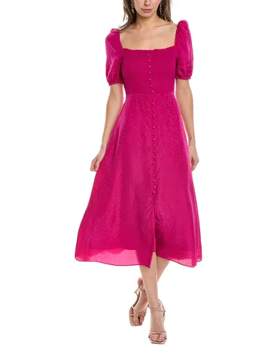 Ba&sh Ba & Sh Smocked Midi Dress In Pink
