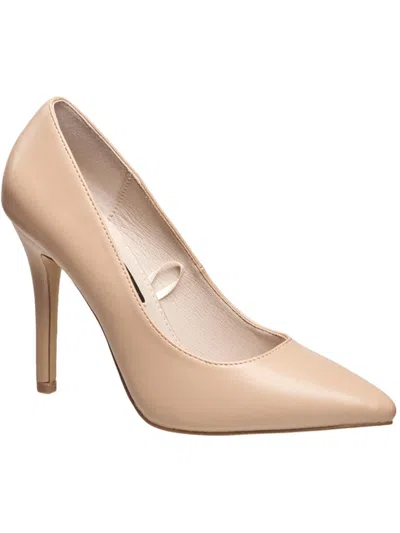 French Connection Womens Slip On Pointed Toe Pumps In Beige