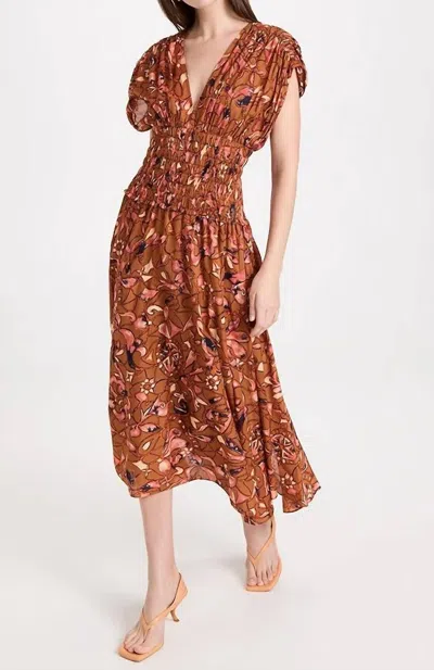 A.l.c Lucia Dress In Bronze In Brown