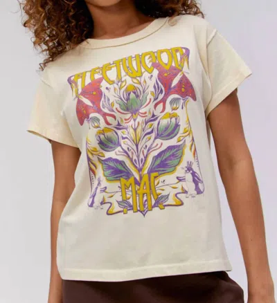 Daydreamer Fleetwood Mac Butterflies Reverse Gf Tee In Parch In Beige