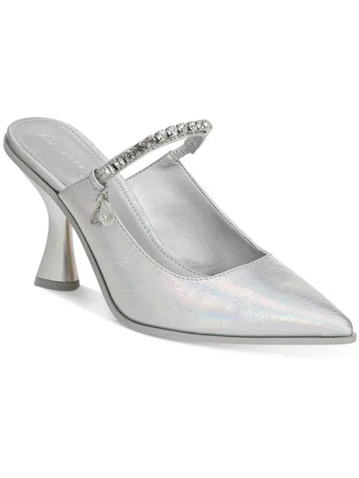 Circus By Sam Edelman Monique Womens Faux Leather Pointed Toe Pumps In White