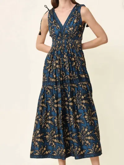 Omika Rosalita Midi Dress In Marli Saphire In Blue