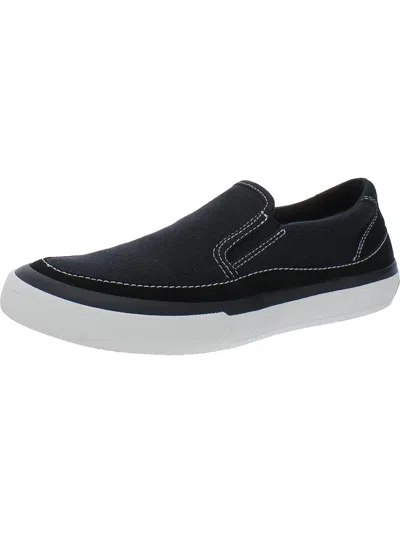 Clarks Aceley Step Womens Canvas Slip On Loafers In Black