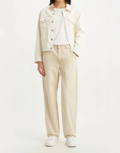 Levi's Dad Utility Pants In Lines In The Sand In Beige