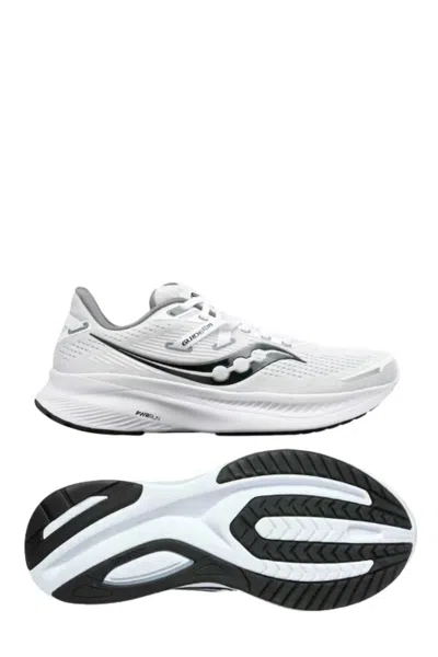 Saucony Women's Guide 16 Running Shoes - B/medium Width In White/black
